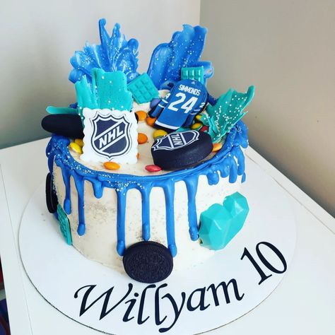 Nhl Birthday Cake, Nhl Cake, 2023 Cakes, Hockey Birthday Cake, Hockey Cake, Hockey Cakes, Hockey Birthday, Toronto Maple Leafs, 9th Birthday