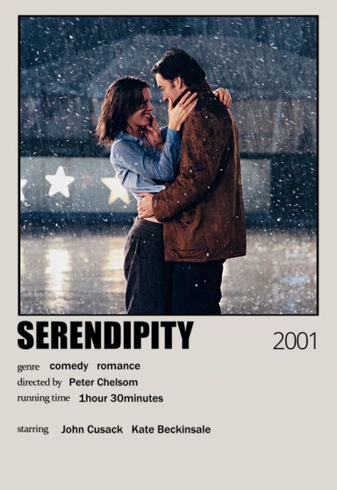 Serendipity Movie Poster, The Best Of Me Movie Poster, Rom Com Polaroid Poster, Rom Coms To Watch, Movies About Love, Serendipity Movie, Minimalistic Polaroid Poster, Romance Movie Poster, Jeremy Piven