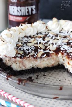 Almond Dessert Recipes, Almond Joy Pie, Impossible Coconut Pie, Summer Pies, Coconut Almonds, Life Love And Sugar, Almond Pie, Dessert Pies, Almond Desserts