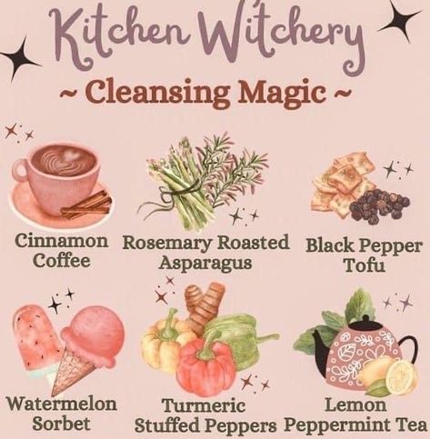 Witchy Knowledge, Cleansing Foods, Witch Recipes, Witchy Friends, Goth Cottage, Kitchen Witch Recipes, Witchy Kitchen, Witch Rituals, Spiritual Things