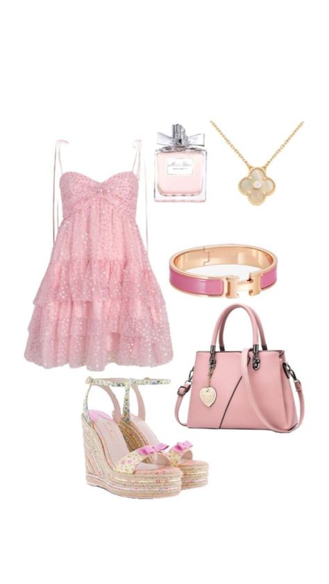 Girly Outfits Pink, Summer Outfits Girly, Outfits Capsule Wardrobe, Pink Outfits Aesthetic, Chic Capsule Wardrobe, Cute Summer Fits, Fancy Fits, Capsule Wardrobe Outfits, Girl Needs