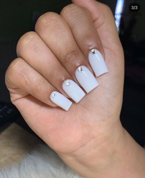 2022 Nails, Acrylic Toe Nails, Acrylic Nail Set, Diy Acrylic Nails, Ombre Acrylic Nails, Easy Nails, Colored Acrylic Nails, White Acrylic Nails, Short Square Acrylic Nails