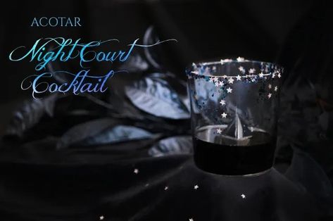 Night Court Cocktail – ACOTAR – The Inn at the Crossroads Book Club Snacks, Themed Drinks, Best Shakes, Night Court, Cocktail Ingredients, Ice Melting, The Crossroads, Night Cap, Liquor Store