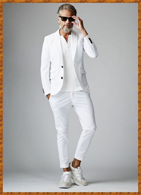 White Blazer Outfit Men Casual, White Blazer Outfit Men, Outfit Ideas White Shirt, Cocktail Party Outfit Men, Mens Fashion 2022, Mens Fashion 2023, All White Mens Outfit, 2023 Mens Fashion, All White Outfit Ideas