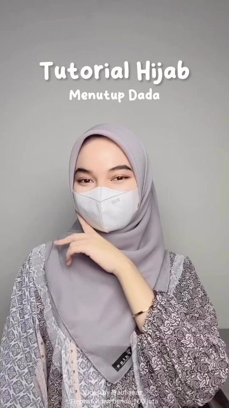 Hijab Tutorial Segi Empat, Ootd Hijab Casual Simple, Model Hijab, Simple Hijab Tutorial, Simple Hijab, Hijab Style Tutorial, Pashmina Hijab Tutorial, Tutorial Hijab, Hijab Style Casual