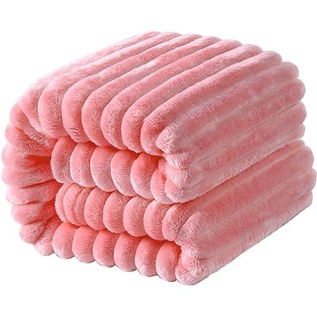 Flannel Fuzzy Toddler Blanket, Fluffy Warm and Lightweight Reversible Stripes Design Baby Plush Blanket, 30x40 Inches, Pink Tummy Time Activities, Flannel Baby Blankets, Changing Table Dresser, Baby Changing Tables, Nursing Pillows, Kids Lamps, Pink Blanket, Twin Blanket, Nursery Crib