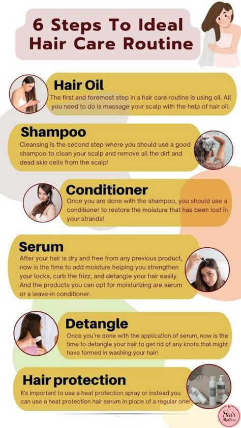 Having a good hair care routine is essential for maintaining healthy and beautiful hair. But how do you know what steps to follow and what products to use for your hair type and needs? In this infographic, you will learn how to create an ideal hair care routine. And if you are looking for some products that can enhance your hair care routine, check out the link below. #affiliate Hair Care Routine For Hair Fall, Hair Maintenance Routine, Natural Hair Care Routine Daily, Hair Care Steps In Order, Daily Hair Care Routine For Growth, Hair Care Routine Straight Hair, Japanese Hair Care Routine, Hair Care Routine For Thinning Hair, Perfect Hair Care Routine