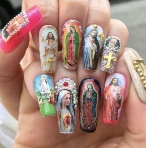 Really Cute Nails, Butterfly Nail, Dream Nails, Funky Nails, Acrylic Nail Designs, Virgin Mary, Swag Nails, How To Do Nails, Makeup Nails