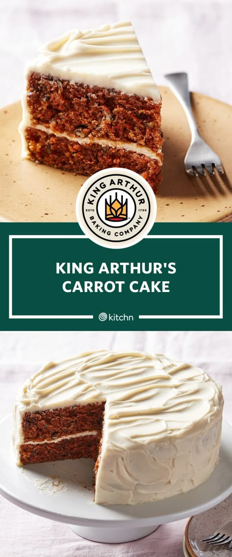 Perfect Carrot Cake, Classic Carrot Cake Recipe, Cake Flour Recipe, King Arthur Recipes, King Arthur Flour Recipes, King Arthur Gluten Free, Gluten Free Carrot Cake, King Food, King Arthur Flour