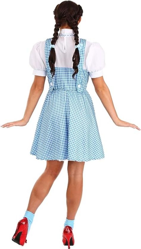 OFFICIALLY LICENSED Wizard of Oz costume, look for Turner Entertainment and Rubie's trademark on packaging and label to help assure you've received authentic safety-test costume
Classic DOROTHY GALE blue and white gingham jumper-look dress with attached white top; hair bows included Wizard Of Oz Dorothy Costume, Dorothy Halloween Costume, Wizard Of Oz Costume, Halloween Costumes Plus Size, Oz Costume, Dorothy Shoes, Best Costume Ever, Wizard Of Oz Dorothy, Dorothy Wizard Of Oz