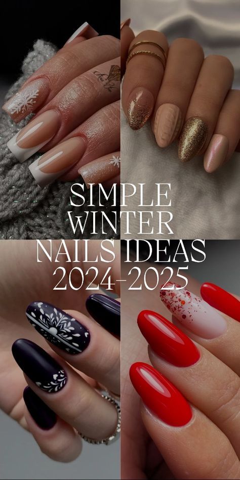 2024 Nails Trend Winter, Almond Shape Nail Color Ideas, Winter Classic Nails, Nail Designs 2024 Winter, Winter Nail Color Ideas 2024, Winter Nail Designs Almond Shape, Monochromatic Nail Designs, Winter Nail Trends 2024, December 2024 Nails