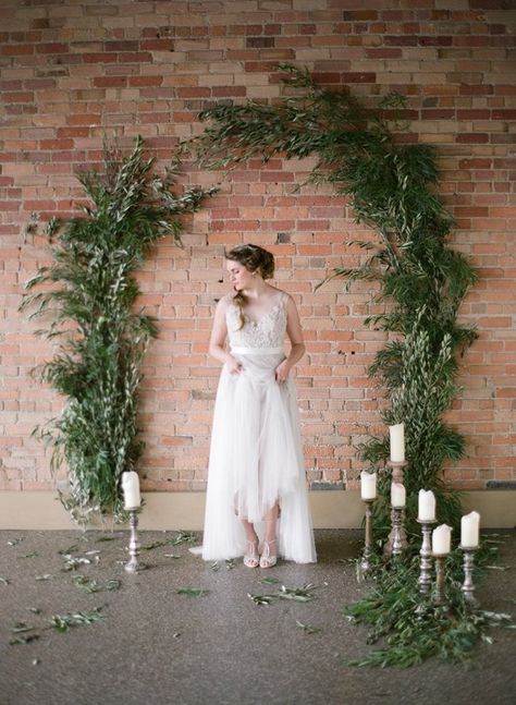 Ceremony Installation, Branches Wedding, Greenery Wedding Decor, Wedding Ceremony Ideas, Floral Installation, Elegant Wedding Inspiration, Budget Friendly Wedding, Wedding Ceremony Backdrop, Asheville Wedding