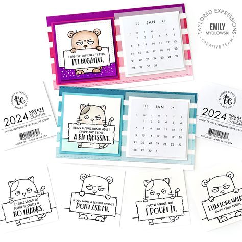 Taylored Expressions 2024 Calendar Release Inspiration – Pops of Paper Taylored Expressions Calendar Ideas, Lattice Cards, Scrapbook Studio, Calendar Cards, Create A Calendar, Blue Fern Studios, Frantic Stamper, Landscape Horizontal, Calendar Ideas