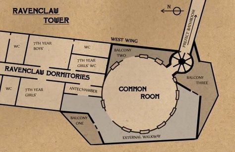 ravenclaw tower floor plan Ravenclaw Tower Map, Hogwarts Floorplan, Hogwarts Plan, Ravenclaw Dormitory, Tower Floor Plan, Minecraft Hogwarts, Sims 4 Ideas, Ravenclaw Tower, Gryffindor Tower