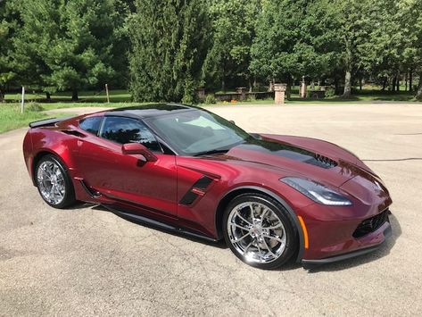 2019 Long Beach Red Chevy Corvette Coupe Used Corvettes For Sale, Used Corvette, Corvette C7 Stingray, C7 Stingray, Beach Red, C7 Corvette, Corvette Grand Sport, Red Corvette, Old Vintage Cars