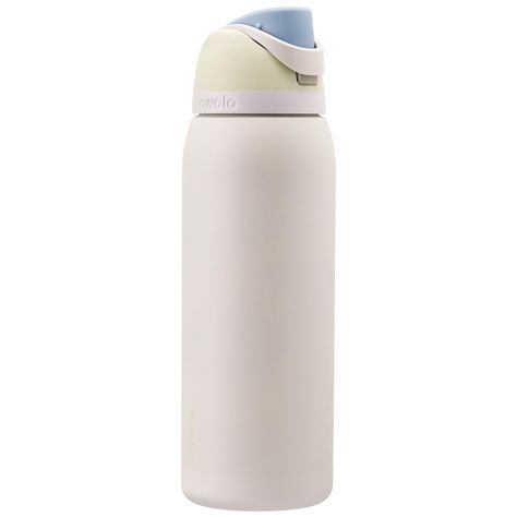 24-ounce insulated stainless-steel water bottle with a FreeSip spout and push-button lid with lock
Patented FreeSip spout designed for either sipping upright through the built-in straw or tilting back to swig from the spout opening
Protective push-to-open lid keeps spout clean; convenient carry loop doubles as a lock
Double-wall insulation keeps drinks cold for up to 24 hours; wide opening for cleaning and adding ice; cup holder-friendly base Marshmallow Design, Owala Water Bottle, Travel Workouts, Ice Cup, Holiday Wishlist, Drink Containers, Bottle With Straw, Free Sport, Reusable Bottle