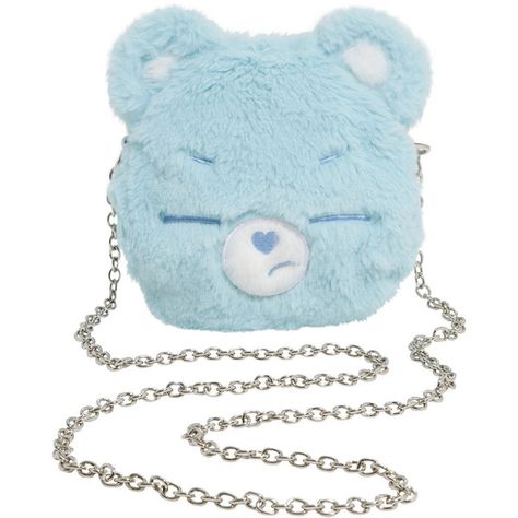 Loungefly Care Bears Grumpy Bear Face Crossbody Bag ($30) ❤ liked on Polyvore featuring bags, handbags, shoulder bags, crossbody purse, handbag purse, blue crossbody, purse shoulder bag and handbags crossbody Care Bears Grumpy Bear, Bear Purse, Grumpy Care Bear, Grumpy Bear, Grumpy Face, Kawaii Bags, Bear Face, Girly Bags, Kawaii Accessories