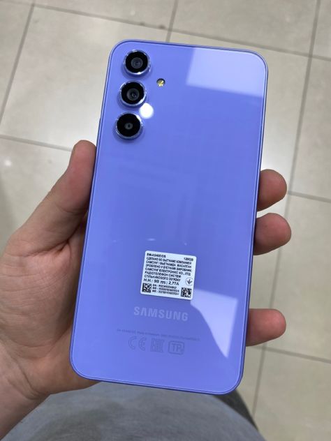 Samsung A54 Aesthetic, Handphone Samsung, Dream Phone, Samsung Galaxy A54, Samsung Galaxy Phones, Purple Colour, Candy Girl, Google Phones, Samsung Phone