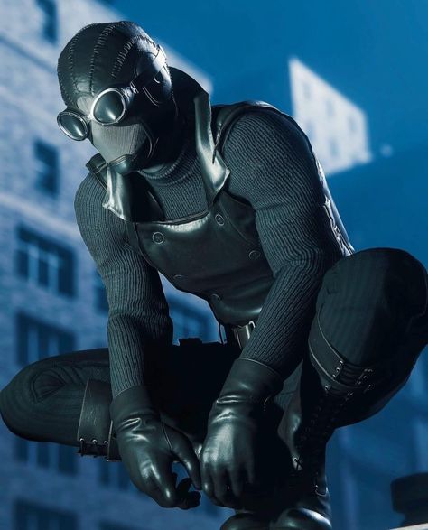 Spiderman Dark Suit, Spiderman Noir Cosplay, Spider Noir Cosplay, Team 715, Noir Spiderman, Spider Noir, Spiderman Noir, Stealth Suit, Dark Suit