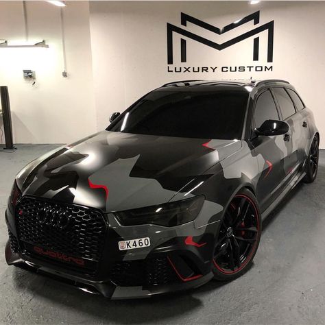 Audi Wrap, Camo Car, Black Audi, Van Wrap, Vw Scirocco, Car Wrap Design, Audi Rs6, Car Designs, Volkswagen Tiguan