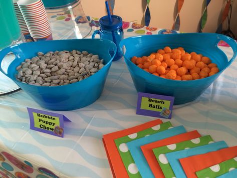 2nd Birthday Party Cake, Bubble Guppies Themed Birthday Party, Bubble Guppies Birthday Theme, Bubble Guppies Birthday Party Ideas, Puppy Chow Mix, 21st Birthday Party Games, Easy Kids Party, Chow Puppy, Bubble Birthday Parties