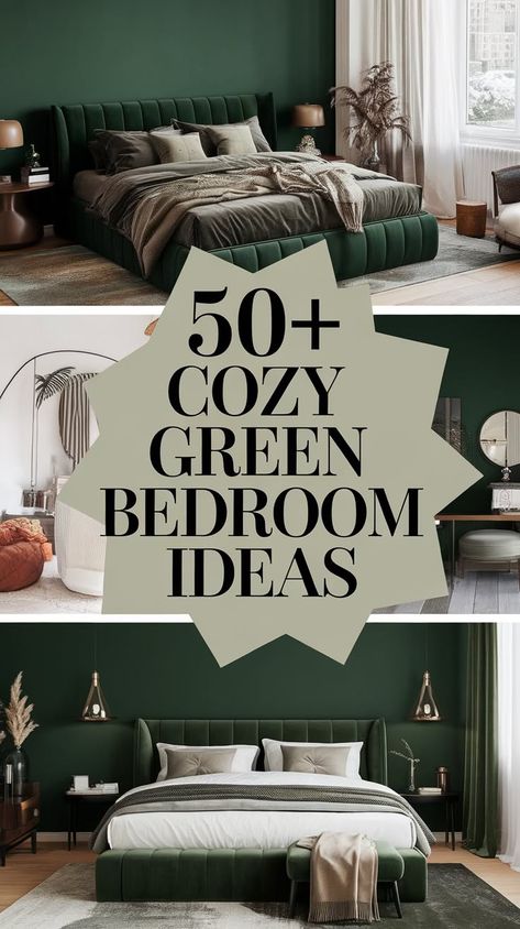 40+ Fern Frond Green Bedroom Ideas for Natural Allure & Trendy Transformations Green Bed Inspiration, Bedroom With Olive Green Bedding, Green Master Bedrooms Decor Farmhouse, Vintage Green Bedroom Ideas, Green Teen Boy Bedroom, Muted Green Bedroom, Green Aesthetic Bedroom Ideas, Bedroom Ideas Green Walls, Green Primary Bedroom