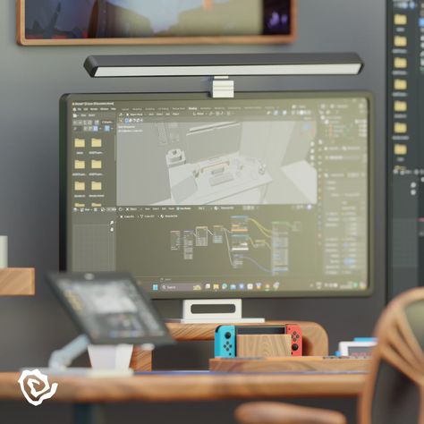 Here is a desk setup designed for the profession of a 3D Generalist that I will implement in my friend's room. This concept design emphasizes a natural feel and creates a warm atmosphere with the application of wooden materials, resulting in a rustic style that feels natural. .... Software: Blender Render: Cycles .... If you are interested ⬇️ Contact me 📞 via email 📧 mrajafirdausr13@gmail.com or DM my Instagram. Thanks! #icon #icon3d #gameassets #gameassets3d @xencelabs #xencelabs #gam... 3d Generalist, Blender Render, 3d Room, A Desk, Desk Setup, Game Assets, Rustic Style, Professions, Concept Design