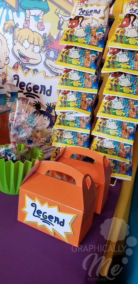 Rugrats Party Favors, Black Rugrats Birthday Party, Rugrats First Birthday Party, Rug Rats Birthday Party, Rugrats Theme Birthday Party, Rugrats Birthday Party Ideas, Rugrats 1st Birthday Party Theme, Rugrats Baby Shower Theme, Black Rugrats