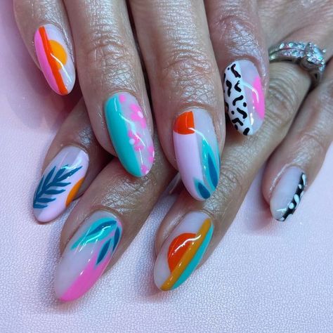 Palm Spring Nails, Palm Springs Nails Ideas, Palm Springs Nails, Vacay Nails, February Nails, Palm Spring, Easy Nails, Vacation Nails, Simple Nail Designs