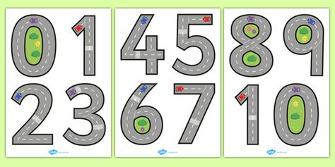 Road Themed Number Formation - road, themed, number formation, number, formation, numeracy, fine motor skills Early Education Activities, Number Recognition Activities, Alphabet Display, Motivational Notes, Number Formation, Display Lettering, Face Template, Free Teaching Resources, Number Recognition