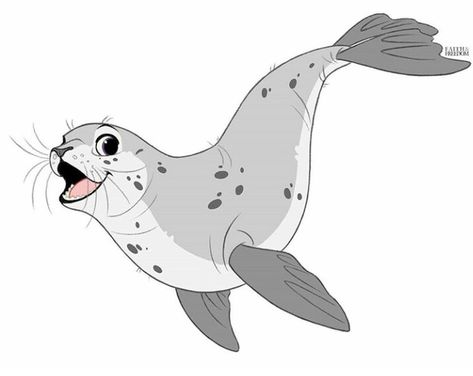 by @punkdawg25  Instagram Sea Dog Drawing, Seal Concept Art, Seal Character Design, Cute Seal Drawing, Seal Character, Seal Drawing, Seal Cartoon, Tier Tattoo, Harbor Seal