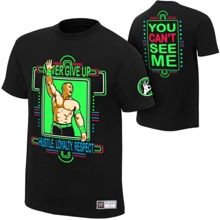 John Cena "Neon" Authentic T-Shirt- medium Hustle Loyalty Respect, Girls Wrestling, Wwe John Cena, Wwe Outfits, Wwe Shirts, Watch Wrestling, The Usos, Wwe T Shirts, Rey Mysterio