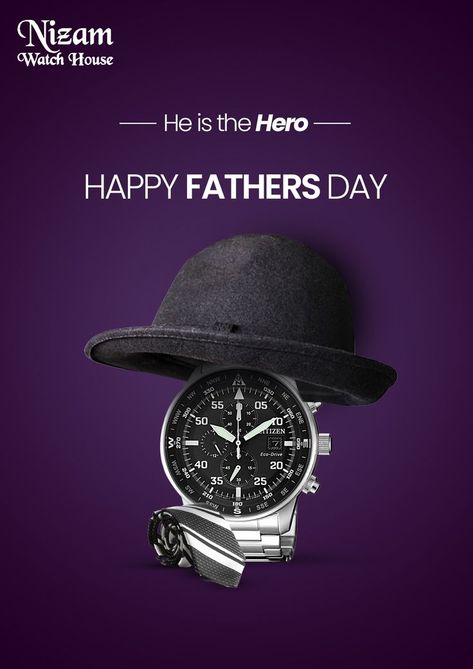 Fathers Day Watch Ad Fathers Day Advertising Creative, Happy Men's Day Wishes, Fathers Day Ads, Fathers Day Campaign, Fathers Day Creative Ads, Happy Men's Day, Creative Moodboard, Father Day Ad, Fathers Day Post