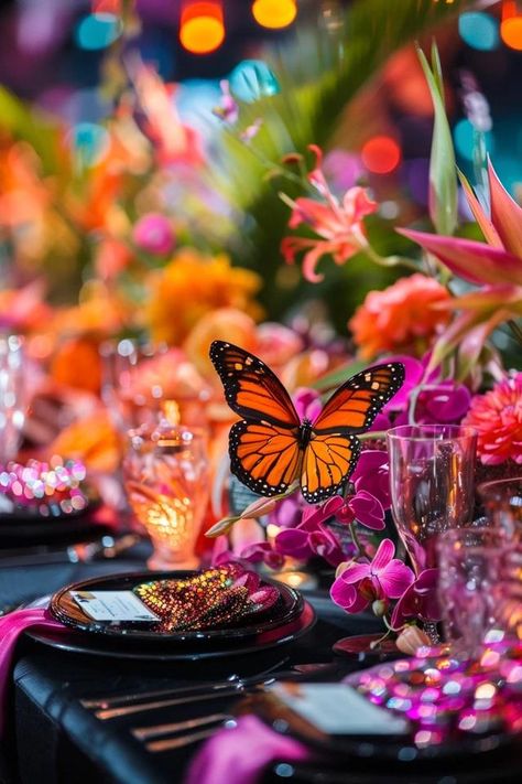 Butterfly Theme Party Ideas: Enchant Your Guests Monarch Butterfly Quinceanera Theme, Monarch Butterfly Party Ideas, Butterfly Themed Graduation Party, Butterfly Garden Theme Party, Butterfly Brunch Ideas, Butterfly Theme Party Ideas, Monarch Butterfly Party, Butterfly Garden Theme, Butterfly Party Ideas