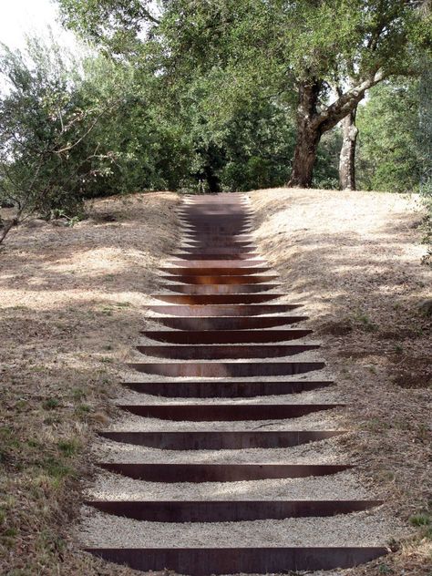 Home - ACLA Gravel Steps, Andrea Cochran, Ranch Landscape, Landscape Stairs, Landscape Steps, Garden Stairs, Front Yards, Garden Steps, Outdoor Stairs