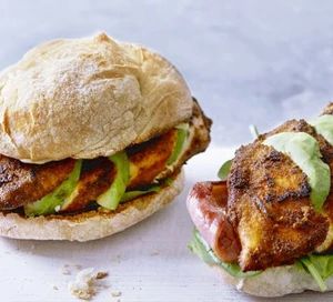 Cajun Chicken Burger, Chicken Burgers Recipe, Sweet Sour Chicken, Chicken Burger, Cajun Chicken, Munnar, Chicken Spices, Bbc Good Food Recipes, Food Shows