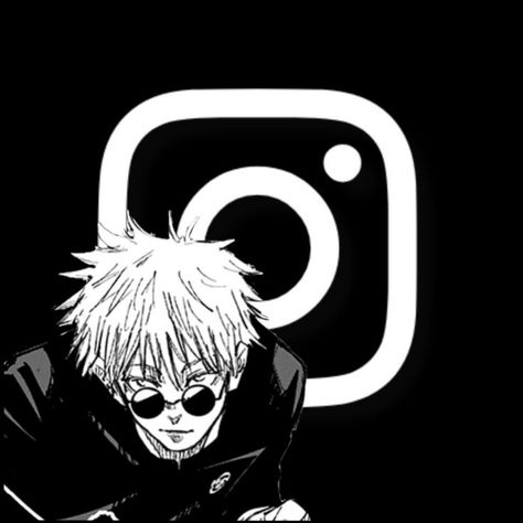 Gojo Satoru App Icon, Anime App Icons Black, Anime App Icon Covers Black, Gojo App Icon, Manga App Icons, Anime Phone Icons, Jujutsu Kaisen App Icon, Icon Logo Anime, Wallpaper Iphone Winter