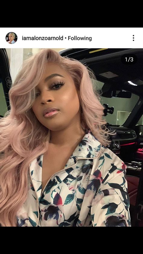 Alonzo Arnold, Dusty Rose Hair, Deep Wave Human Hair, Birthday Hair, Hair Flip, Rose Hair, Hair Crush, Beautiful Hairstyles, Hair Collection