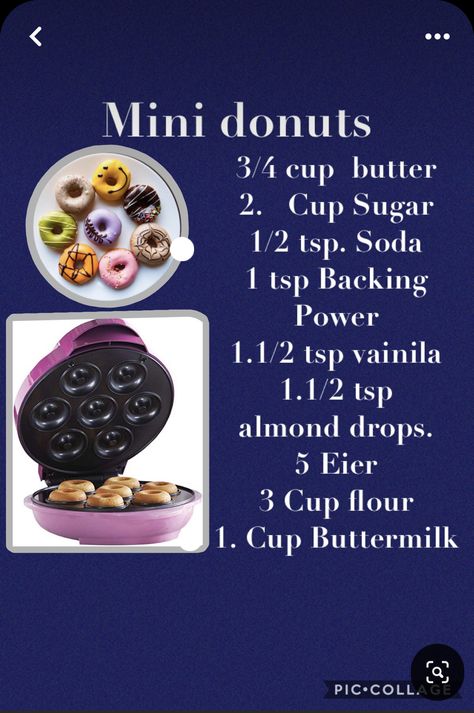 Mini Donut Topping Ideas, Donut Packaging Ideas, Mini Donut Recipe, Mini Donut Maker Recipes, Donut Maker Recipes, Donut Business, Mini Donut Maker, Mini Donut Recipes, Donut Decorating Ideas