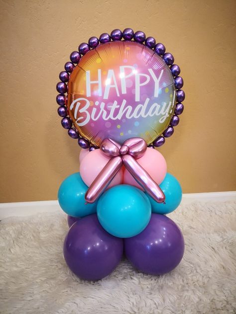 Centerpiece Simple Balloon Bouquet, Balloon Centrepiece Birthday, Mini Balloon Centerpiece, Balloon Floral Basket Centerpiece, Short Balloon Centerpieces, Balloon Table Top Center Piece, Balloon Bouquet Centerpiece, Birthday Bouquet, Balloon Centerpieces