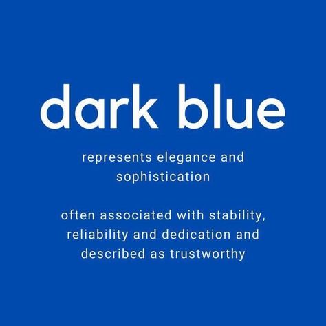 Blue Meaning Color Psychology, Blue Color Psychology, Blue Symbolism, Color Meaning Personality, Colour Symbolism, Blue Meaning, Blue Color Meaning, Dark Blue Colour, Color Knowledge