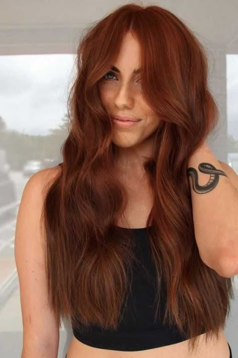 Cowboy Copper Hair Color Ideas: Unleash Your Inner Wild West - ReenaSidhu Hot Copper Hair, Dark Red Hair Copper, Deep Cowboy Copper Hair, Hair Dye Ideas For Olive Skin, Cowboy Copper Hair With Dimension, Cowboy Copper Brown Hair, Cowboy Copper Hair Green Eyes, Cowgirl Copper Hair Fair Skin, Cow Girl Copper Hair Colour