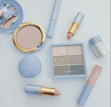 Blue Makeup Aesthetic Products, Cloud Makeup, Cushion Makeup, Blue Cosmetic, Blue Things, Skincare Aesthetic, Pretty Skin Care, Pretty Skin, Makeup Items