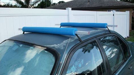 15 Homemade DIY Roof Rack Ideas For RV, Car, and Campers Diy Kayak Rack Car, Kayak Roof Rack Diy, Pvc Kayak Rack Diy, Kayak Hacks, Diy Roof Rack, Kayak Rack Diy, Kayak Transport, Kayak Rack For Car, Kayak Ideas