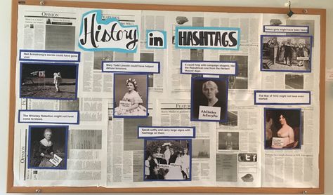 History in #hashtags bulletin board Literature Bulletin Boards, History Bulletin Board Ideas, History Core, High School Social Studies Classroom, History Bulletin Boards, History Of English Literature, Bullentin Boards, High School Social Studies, Board Wallpaper