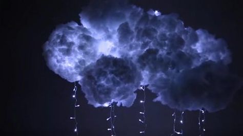 Create a Thunderstorm In Your Living Room With Magnificent Clouds…Really Awesome! | DIY Joy Projects and Crafts Ideas Diy Clouds Decorations, Diy Hanging Clouds, Tumblr Lamp, Diy Cloud Light, Cloud Lamp Diy, Hanging Clouds, Cloud Decoration, Cloud Lamp, Diy Clouds