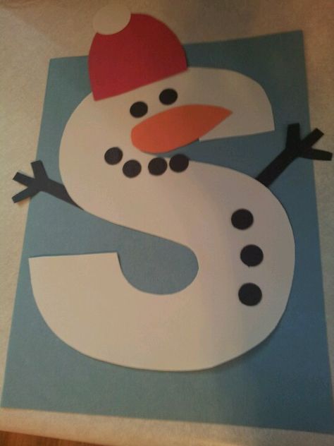 Letter S Snowman S Letter Crafts For Preschool, S Is For Snowman Craft, S Is For Snowman, Letter S Activities For Kindergarten, Letter S Preschool Crafts, Letter S Activities For Toddlers, S Is For Craft, Letter S Activity, Letter S Craft