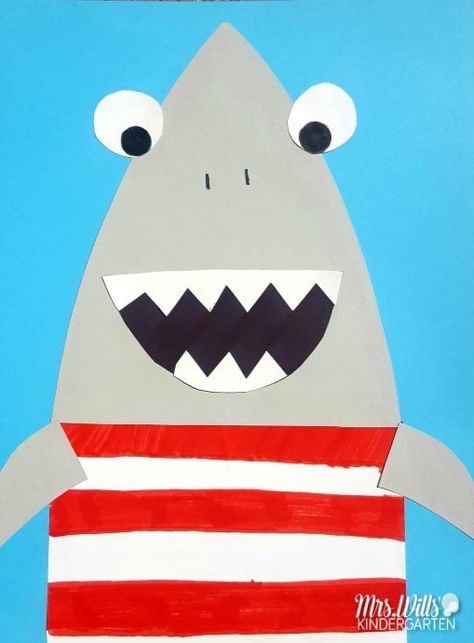 Kindergarten Lesson Plans Week 3 featuring ideas for Clark the Shark Reading, writing, math, and center activities too. Download the free editable lesson plan template! Shark Crafts Preschool, Clark The Shark, Editable Lesson Plan Template, Shark Activities, Shark Craft, First Grade Art, Lesson Plan Template, Kindergarten Lesson Plans, Sand Crafts