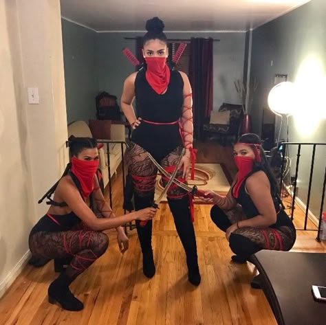 Ninjas Costume, Diy Ninja, Ninja Halloween, Badass Halloween Costumes, Bff Halloween Costumes, Halloween Coustumes, Girl Halloween Costume, Halloween Fest, Hot Halloween