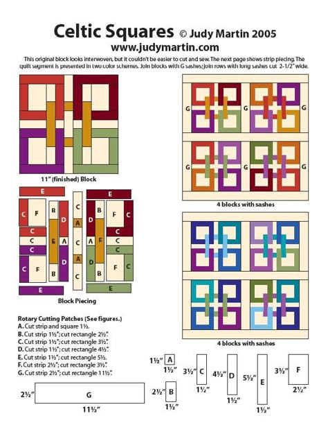 Directions for Celtic squares Colchas Quilting, Celtic Quilt, Log Cabin Quilt Blocks, Quilt Modernen, Quilting Stencils, Quilt Block Tutorial, Quilt Block Pattern, Patchwork Quilting, Quilts Ideas